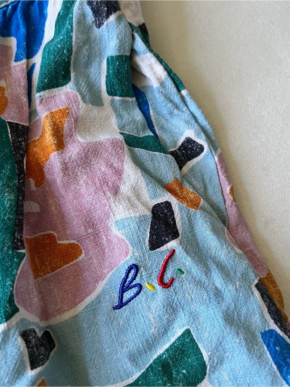 Bobo Choses Multicolor Abstract Floral Skirt — Teal, Pink & Blue Accents Design - Picture 2 of 7